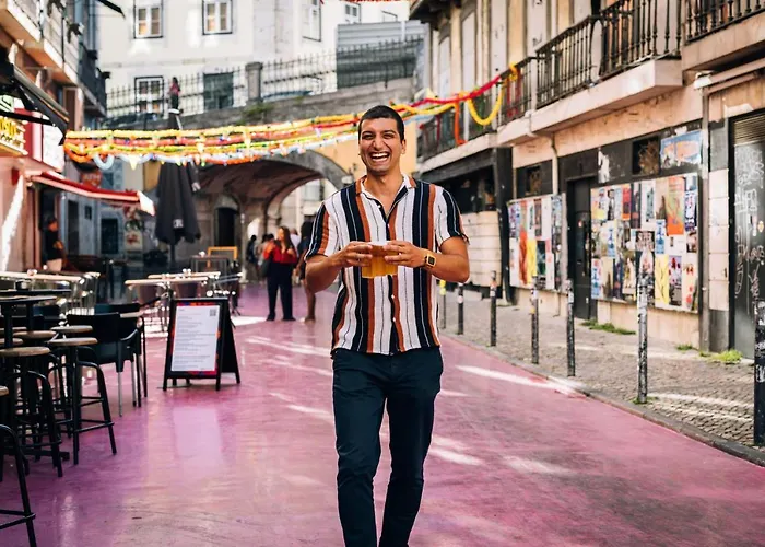 The House On The Pink Street In Lisbon